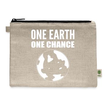 One Chance Wildlife Veterinarian Gift - Hemp Carry All Pouch - natural - Front