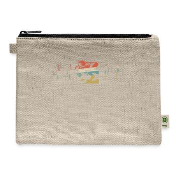 Welding Heartbeat Retro ECG EKG Welder - Hemp Carry All Pouch - natural - Front