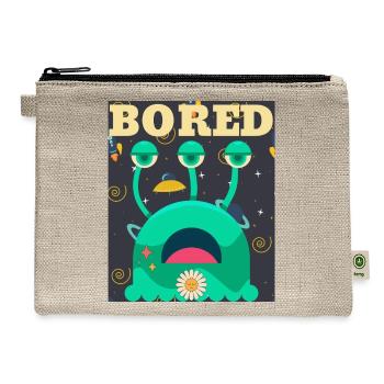 Bored Alien - Out-of-this-World Boredom! - Hemp Carry All Pouch - natural - Front