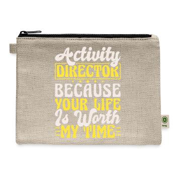 Activity Director Appreciation - Hemp Carry All Pouch - natural - Front