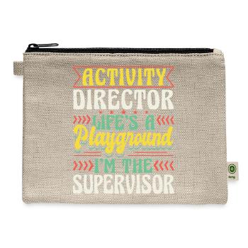 Activity Director Appreciation - Hemp Carry All Pouch - natural - Front