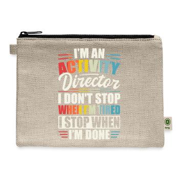 Activity Director Appreciation - Hemp Carry All Pouch - natural - Front