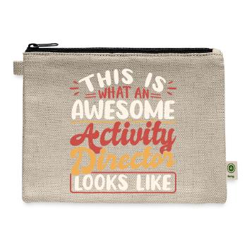 Funny Activity Director This Is - Hemp Carry All Pouch - natural - Front