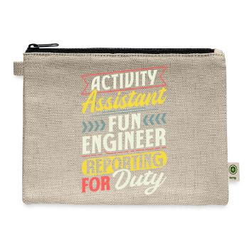 Funny Activity Assistant - Hemp Carry All Pouch - natural - Front