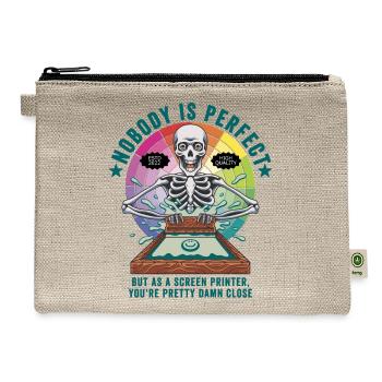 Screen Printer Noboday is Perfect - Hemp Carry All Pouch - natural - Front