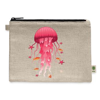 Cartoon jellyfish on Craiyon - Hemp Carry All Pouch - natural - Front