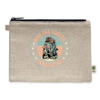 The Forest Fearless Person Gift - Hemp Carry All Pouch - natural - Front