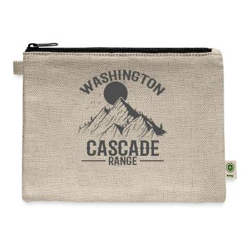 Washington Cascade Range Pacific Ring of Fire - Hemp Carry All Pouch - natural - Front