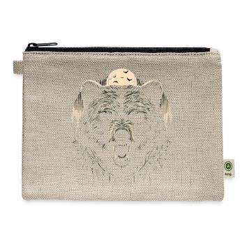 scary bear - Hemp Carry All Pouch - natural - Front