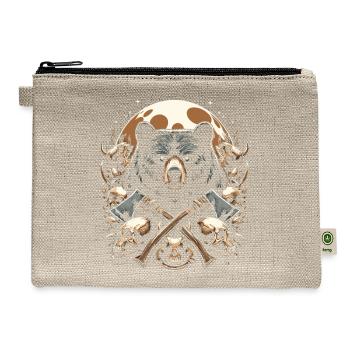 scary bear - Hemp Carry All Pouch - natural - Front