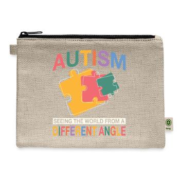 Autism Support - Hemp Carry All Pouch - natural - Front