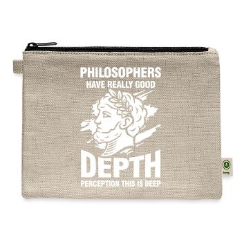 Philosophers Have Really Good Depth Perception - Hemp Carry All Pouch - natural - Front