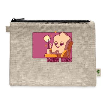 Bread Baking Doodle Chinese Hanzi Bread Dough - Hemp Carry All Pouch - natural - Front