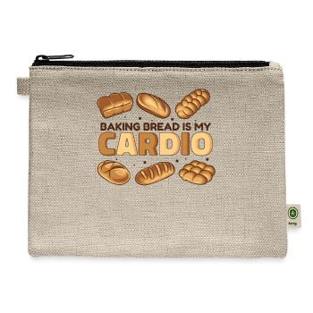 Baking Bread Is My Cardio Bread Dough Lover Bread - Hemp Carry All Pouch - natural - Front