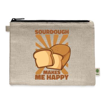 Sourdough Makes Me Happy Bread Maker Bread Dough - Hemp Carry All Pouch - natural - Front