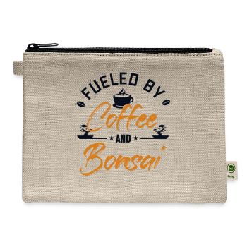 Fueled by Coffee and Bonsai Indoor Bonsai Bonsai - Hemp Carry All Pouch - natural - Front