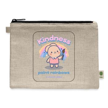 Cute Kawaii Spread Positivity With Every Sip mug - Hemp Carry All Pouch - natural - Front
