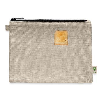 Toasted Toast Bread, A Slice Of Toast Bread, - Hemp Carry All Pouch - natural - Front