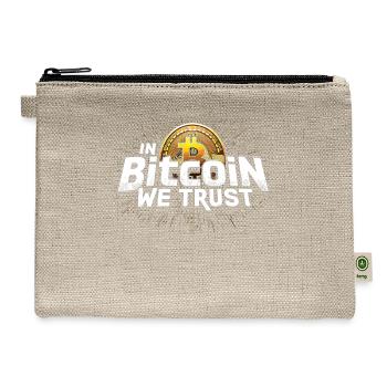 In Bitcoin We Trust Cryptocurrency BTC Bitcoin - Hemp Carry All Pouch - natural - Front