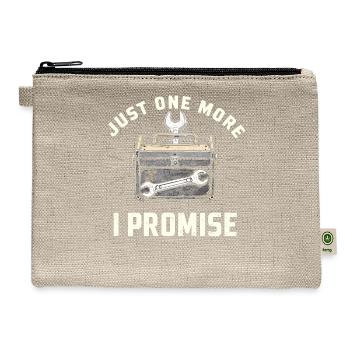 Just One More I Calfunter Craftsmanship - Hemp Carry All Pouch - natural - Front