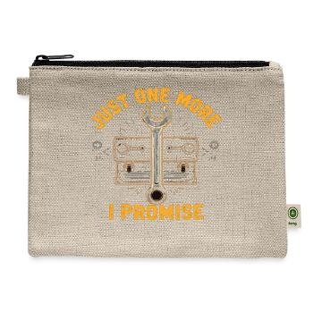 Just One More I Calfunter Craftsmanship - Hemp Carry All Pouch - natural - Front