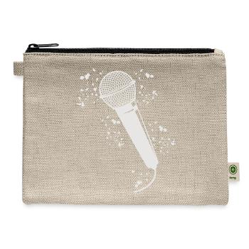 Microphone Poetry Slam Podcast Singer - Hemp Carry All Pouch - natural - Front