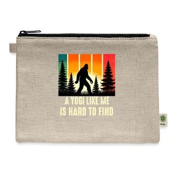 Yogi yoga lover Is Hard To Find, Funny Bigfoot Sas - Hemp Carry All Pouch - natural - Front