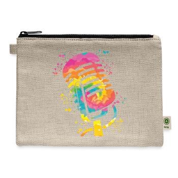 Microphone Poetry Slam Podcast Singer - Hemp Carry All Pouch - natural - Front