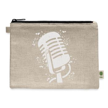 Microphone Poetry Slam Podcast Singer - Hemp Carry All Pouch - natural - Front