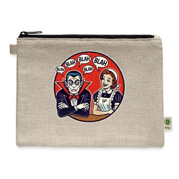 Grumpy Vampire & Chatty Housewife - Hemp Carry All Pouch - natural - Front