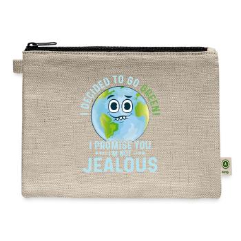I Decided To Go Green Planet Earth Day - Hemp Carry All Pouch - natural - Front