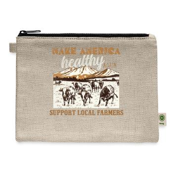 support local farmers - Hemp Carry All Pouch - natural - Front