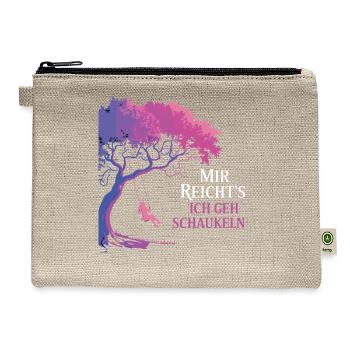I'm Done, I'm Going Swinging Under the Magical - Hemp Carry All Pouch - natural - Front