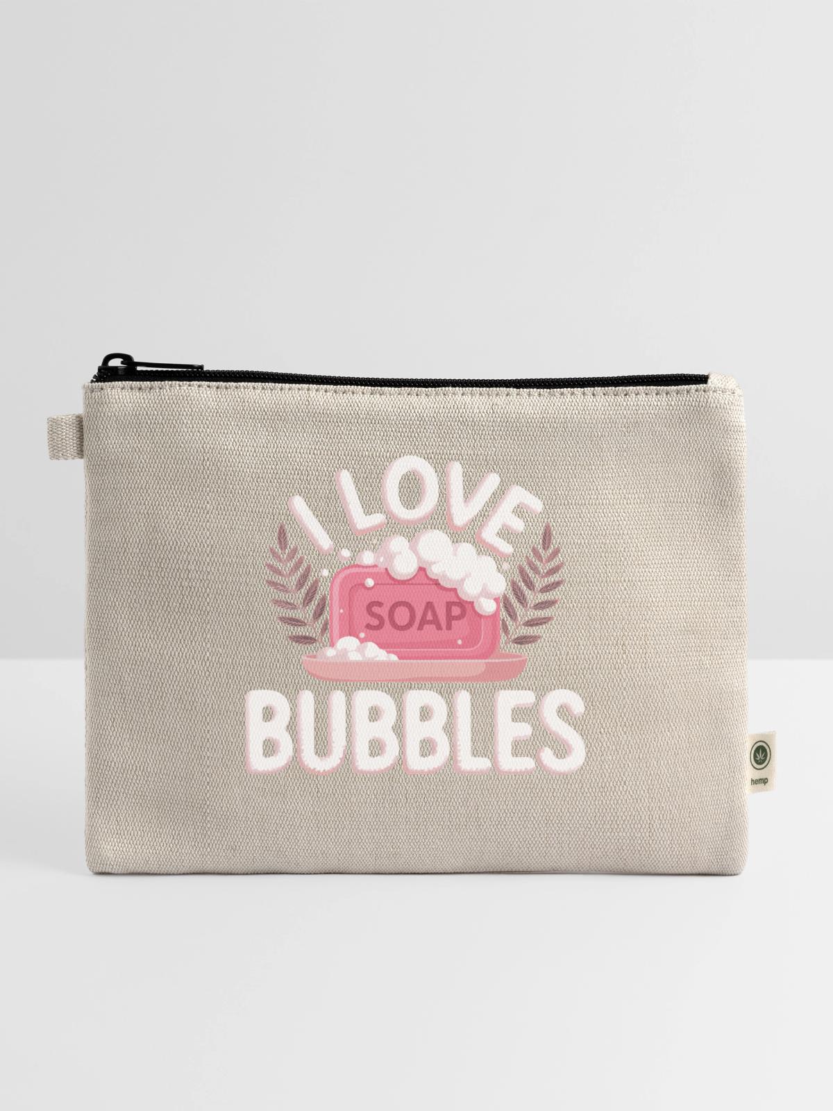 Bubbles - Hemp Carry All Pouch - natural - Front