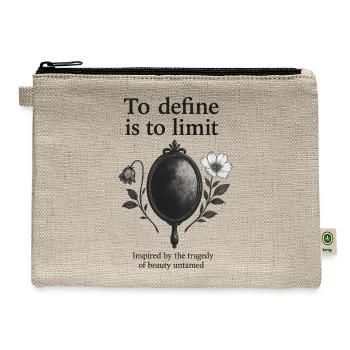 To Define is to Limit - Hemp Carry All Pouch - natural - Front