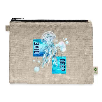 Abyssal Jelly Luminous Depth Journey - Hemp Carry All Pouch - natural - Front