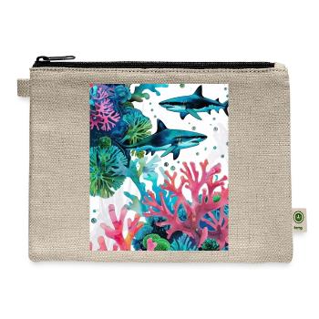 Abyssal Predators Coral Realm Guardians - Hemp Carry All Pouch - natural - Front