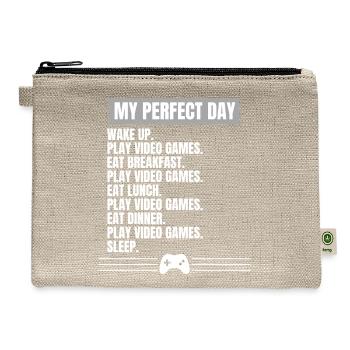 Gamer Design for Video Game Fans - Hemp Carry All Pouch - natural - Front