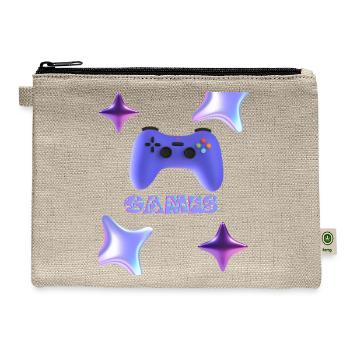 Gaming Vibes Activated - Neon Game Controller Tee - Hemp Carry All Pouch - natural - Front