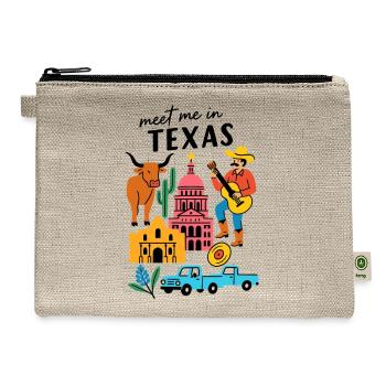 Meet Me in Texas - Hemp Carry All Pouch - natural - Front
