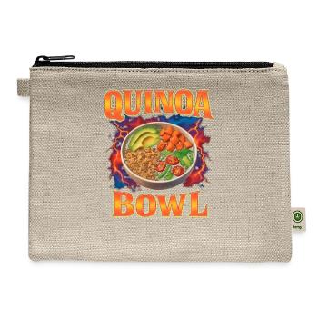 Quinoa Bowl Favorite Food Funny Weird 90s Quinoa - Hemp Carry All Pouch - natural - Front