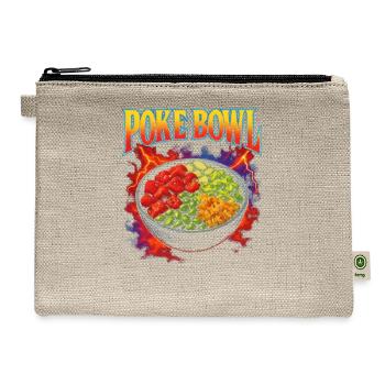Poke Bowl Favorite Food Funny Weird 90s Poke Bowl - Hemp Carry All Pouch - natural - Front