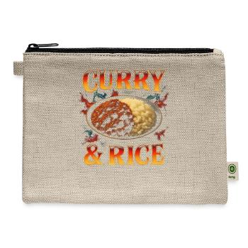 Curry And Rice Favorite Food Funny Weird 90s Curry - Hemp Carry All Pouch - natural - Front