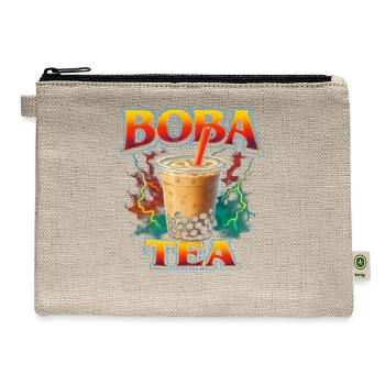 Boba Tea Favorite Food Funny Weird 90s Boba Tea - Hemp Carry All Pouch - natural - Front