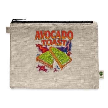 Avocado Toast Favorite Food Funny Weird 90s Toast - Hemp Carry All Pouch - natural - Front