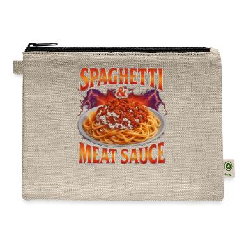Spaghetti Favorite Food Funny Weird 90s Spaghetti - Hemp Carry All Pouch - natural - Front