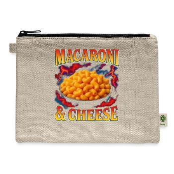 Macaroni And Cheese Favorite Food Weird 90s - Hemp Carry All Pouch - natural - Front