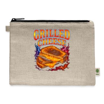 Grilled Cheese Favorite Food Funny Weird 90s - Hemp Carry All Pouch - natural - Front