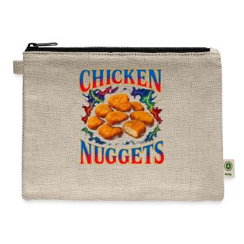 Chicken Nuggets Favorite Food Weird 90s Nuggets - Hemp Carry All Pouch - natural - Front