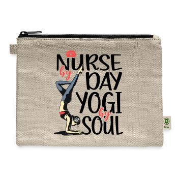 Nurse by Day, Yogi by Soul - Hemp Carry All Pouch - natural - Front